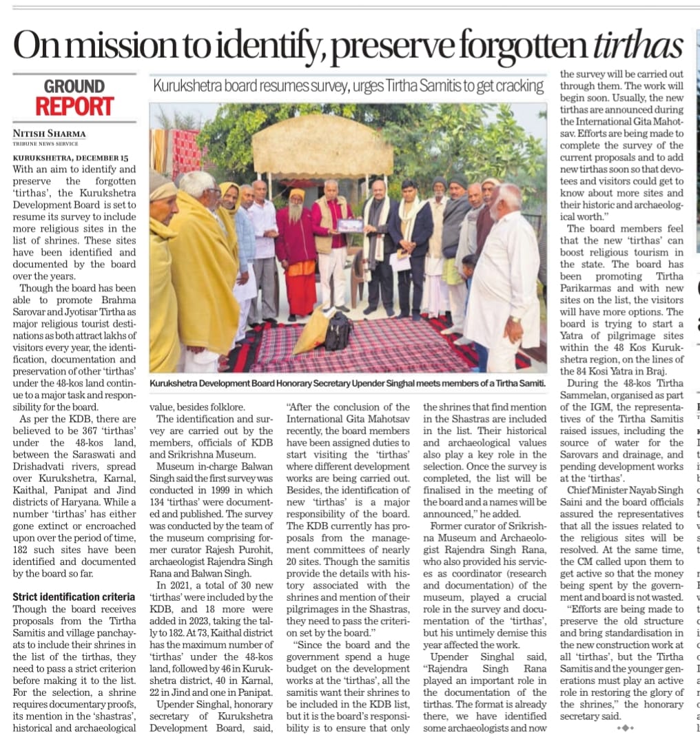 On mission to identify, preserve forgotten tirthas